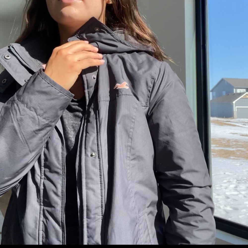 Hollister jacket. Fleece inside L but fits like a small